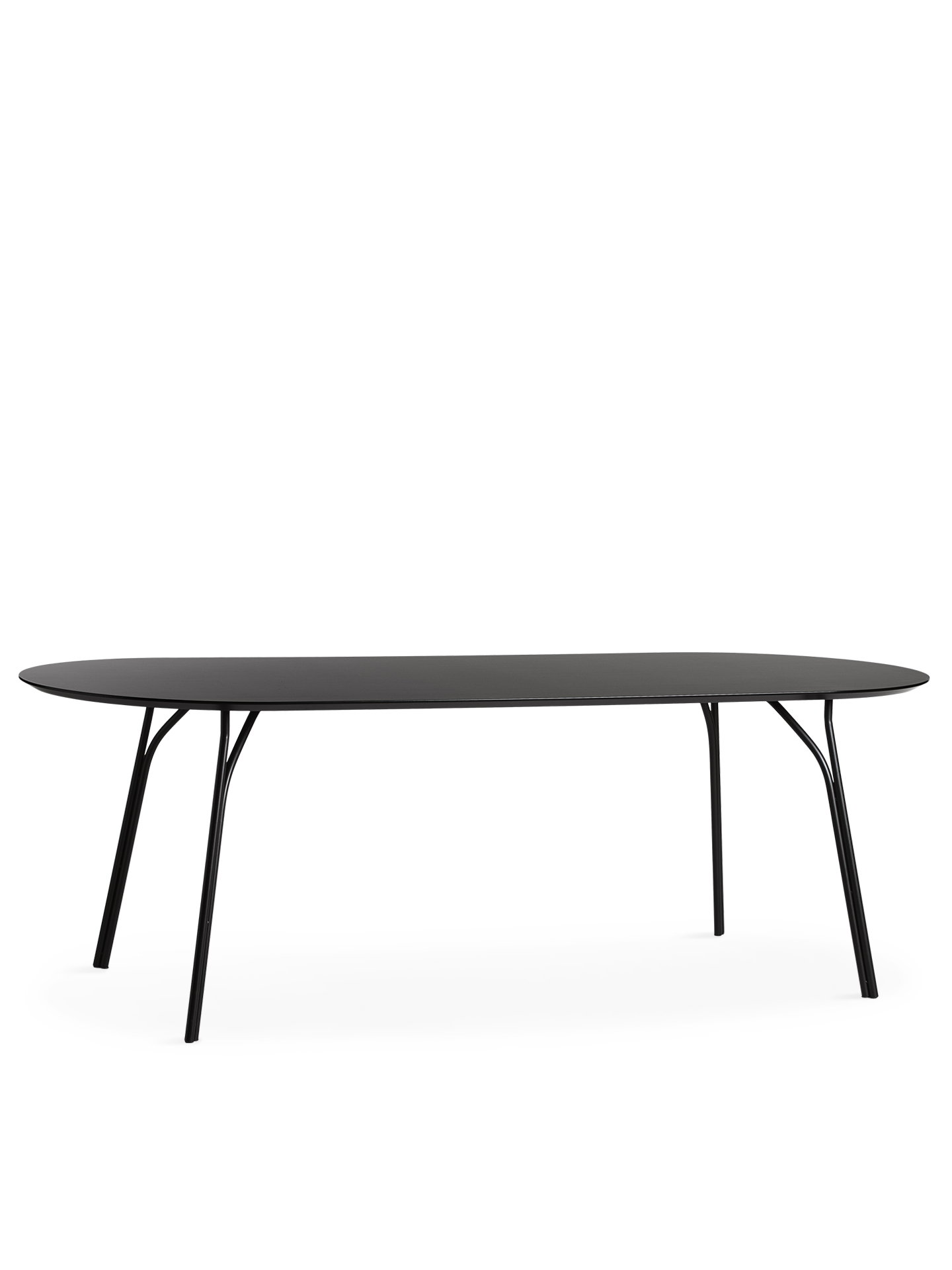 WOUD Tree dining table (220 cm) - Charcoal black/black