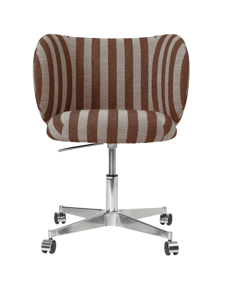 Ferm Living Rico Dining Chair - Castors - Louisiana - Sand/Chocolate