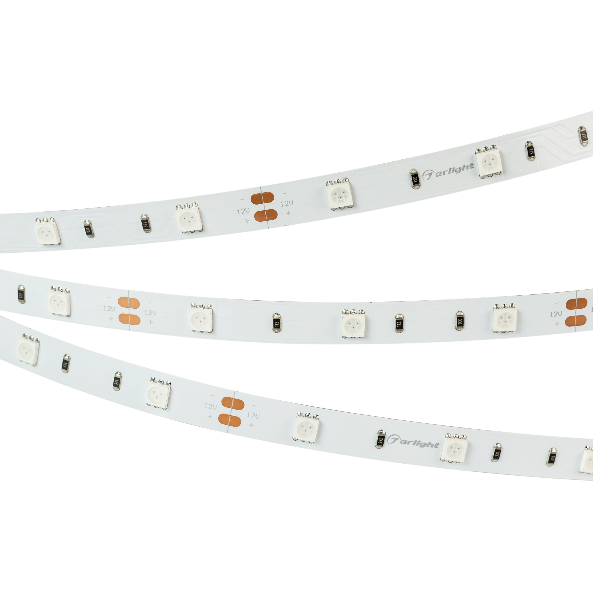 Светодиодная лента RT 2-5000 12V Red (5060, 150 LED, LUX) (Arlight, 7.2 Вт/м, IP20) 010599