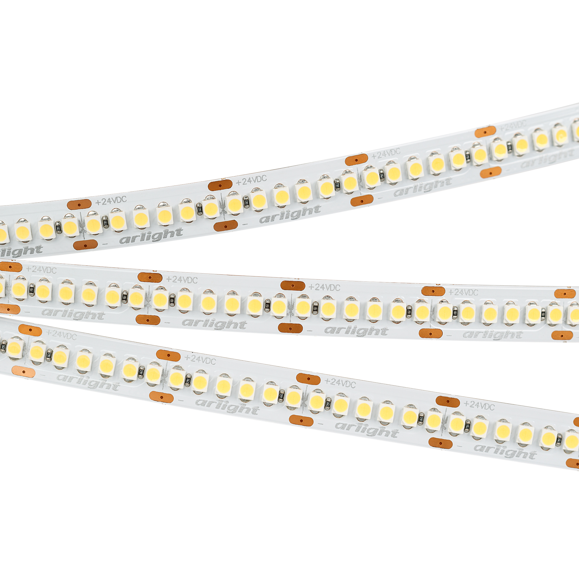 Светодиодная лента RT6-3528-240 24V Warm2400 4x (1200 LED) (Arlight, 19.2 Вт/м, IP20) 028622