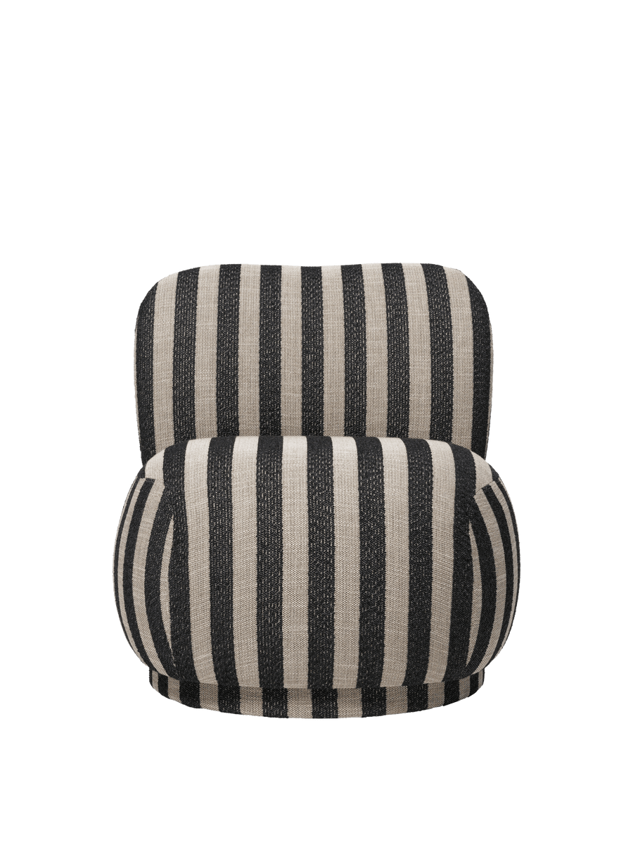 Ferm Living Rico Piccolo Lounge Chair - Louisiana - Sand/Black