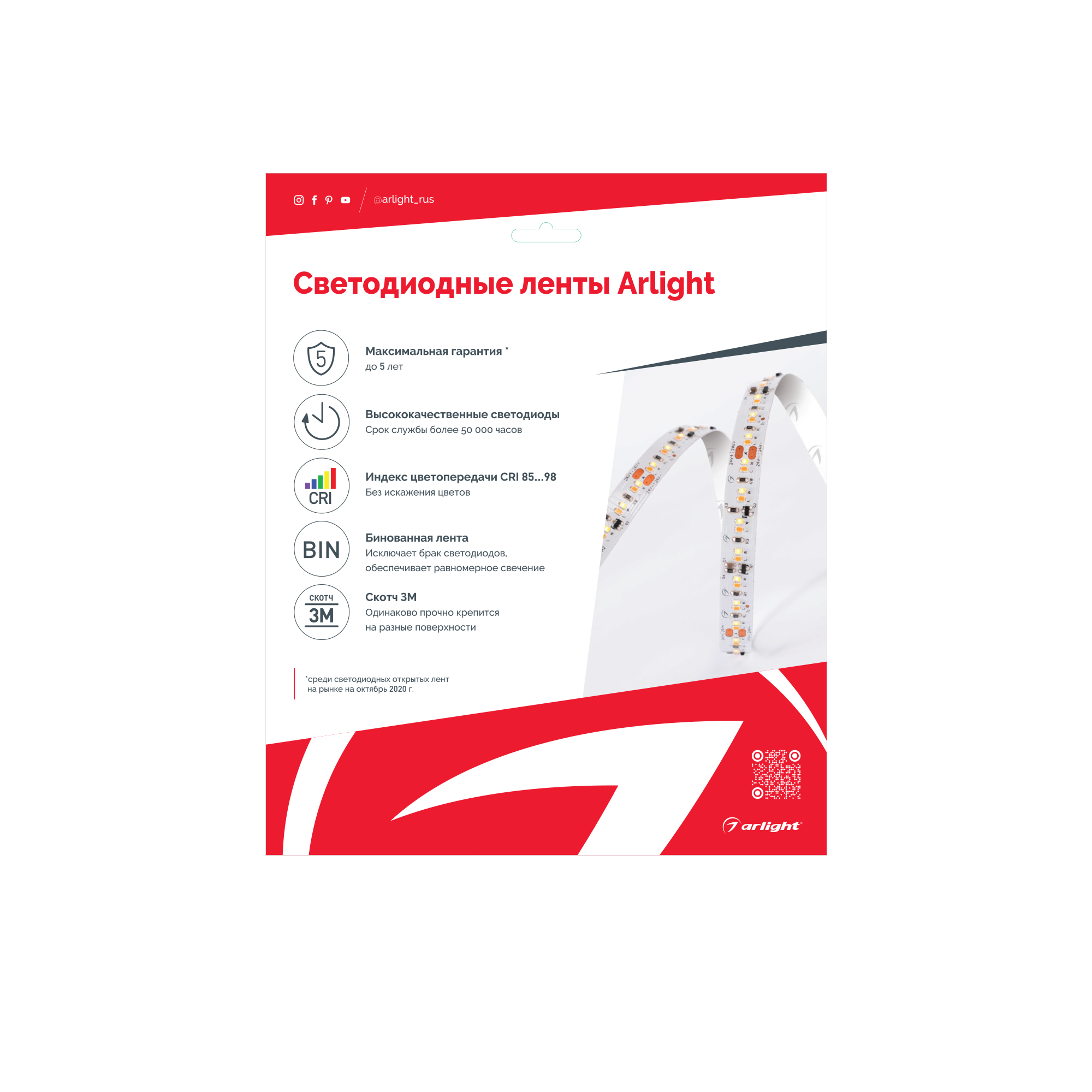 Хенгер Светодиодные ленты HANG-2020-LED STRIP (243x294 мм) (Arlight, -) 033170