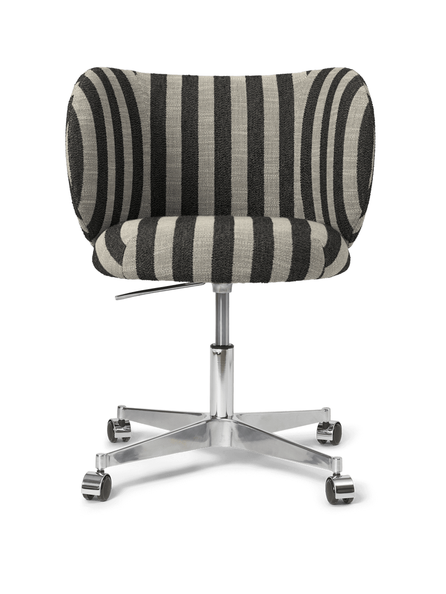 Ferm Living Rico Dining Chair - Castors - Louisiana - Sand/Black