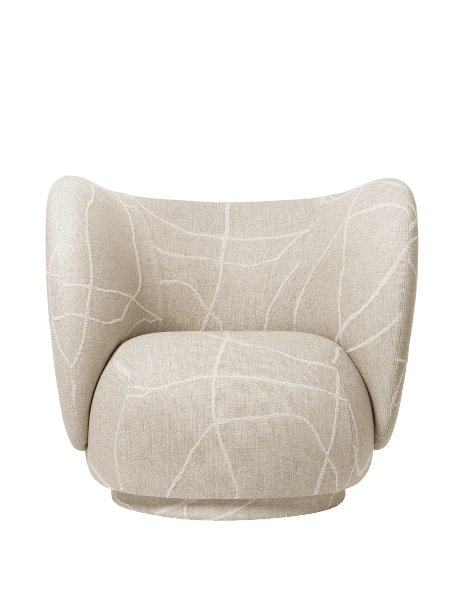 Ferm Living Rico Lounge Chair - Can Lis - Sand/Off-White