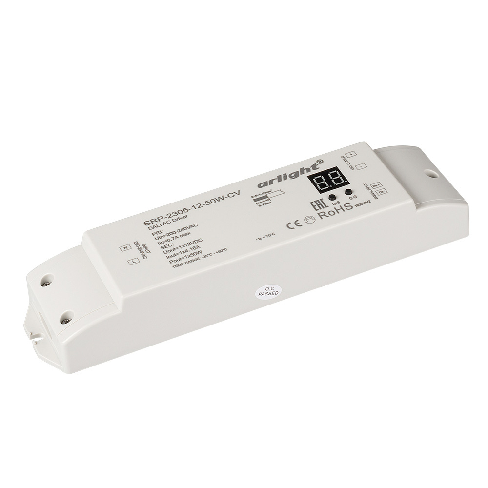 Диммер DALI-SRP-2305-12-50W-CV (220V, 12V, 50W) (Arlight, Пластик) 020728