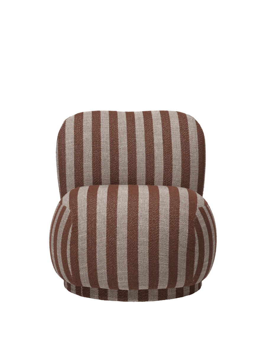 Ferm Living Rico Piccolo Lounge Chair - Louisiana - Sand/Chocolate