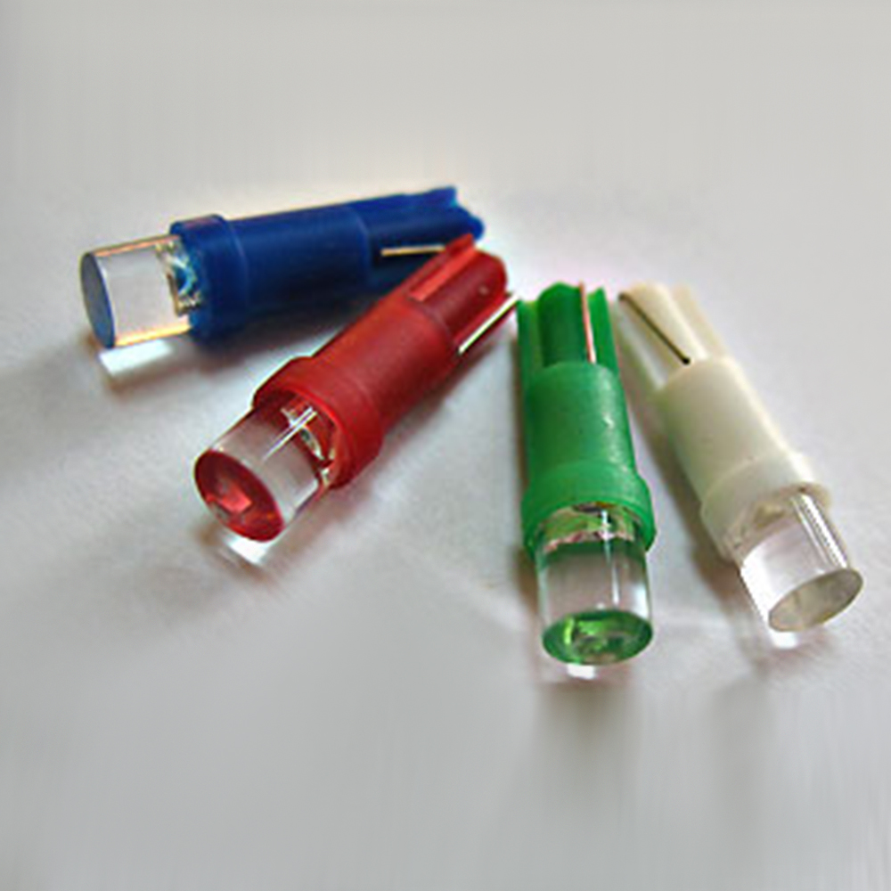 Автолампа ARL-T5 Yellow Flat 5mm LED (12V, W1.2W Wedge) (ANR, Закрытый) 005181