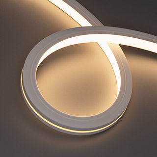 Светодиодная лента герметичная MOONLIGHT-TOP-X280-20x20mm 24V Warm3000 (10 W/m, IP67, 0,5m, wire x1) (Arlight, Образец) 055602