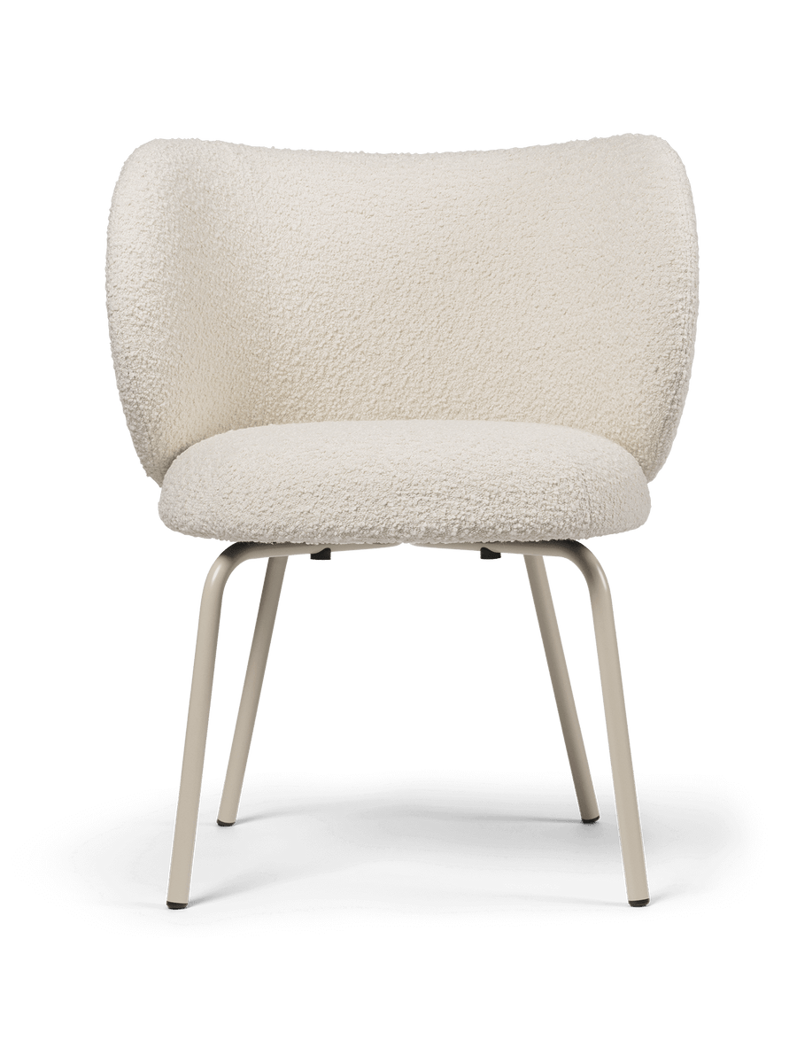 Ferm Living Rico Dining Chair - Cashmere - Nordic Bouclé - Off-White