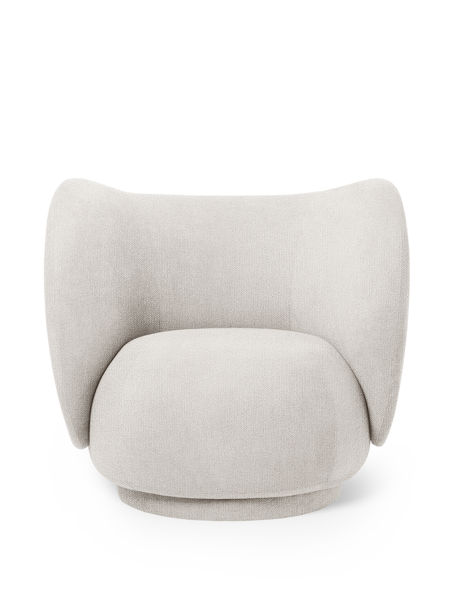 Ferm Living Rico Lounge Chair - Swivel - Bouclé - Off-White