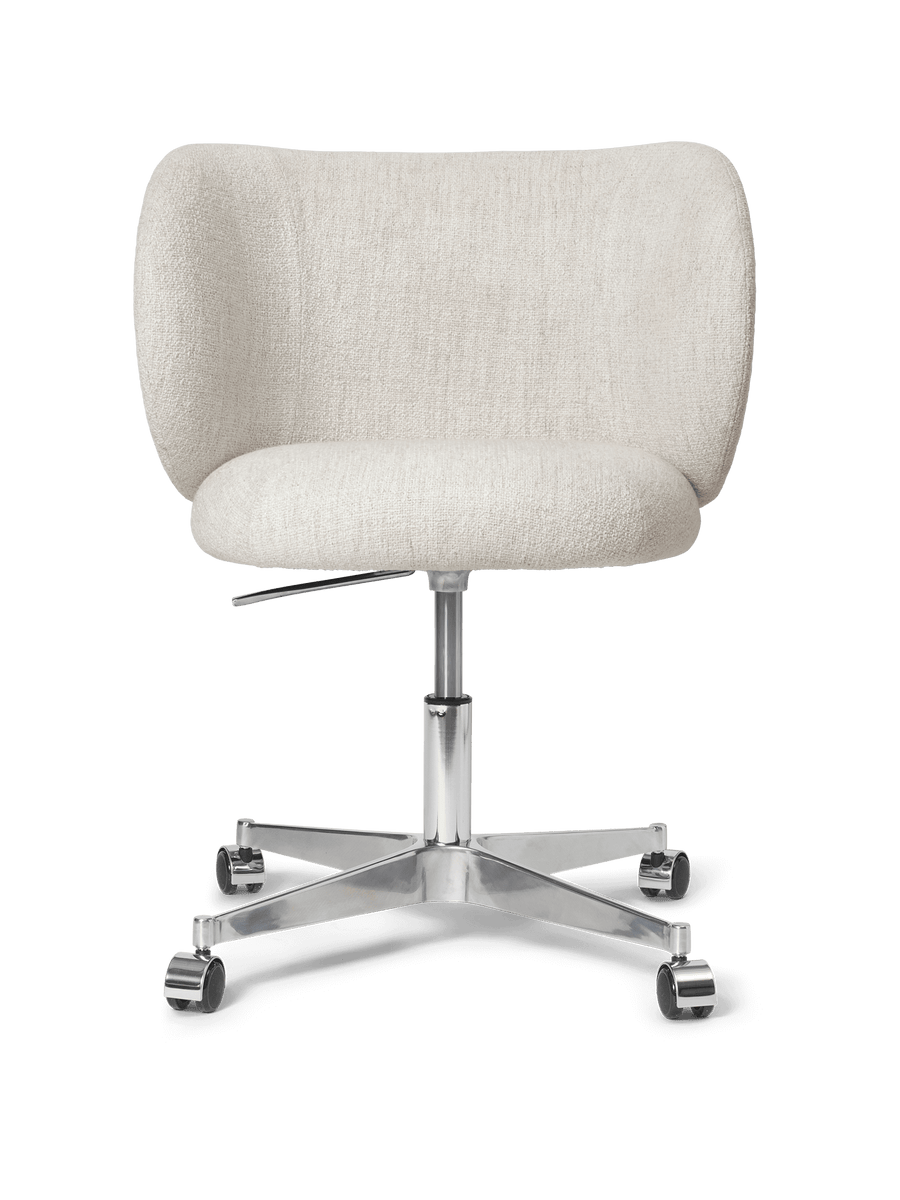 Ferm Living Rico Dining Chair - Castors - Bouclé - Off-White