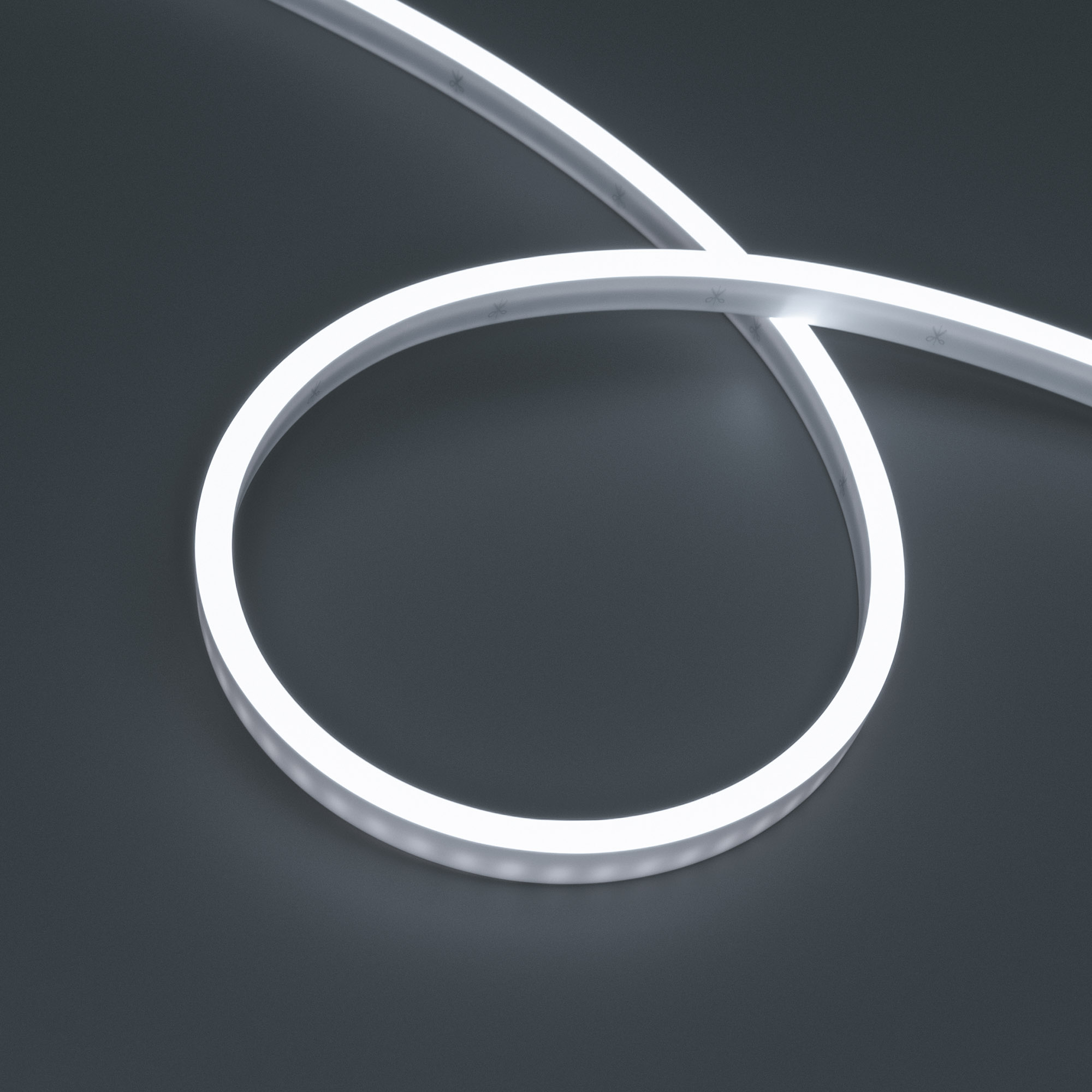 Светодиодная лента герметичная WAVE-SIDE-PU-A120-06x12mm 24V White5700 (8 W/m, IP68, 1m, wire x1) (Arlight, Вывод прямой, 3 года) 052583