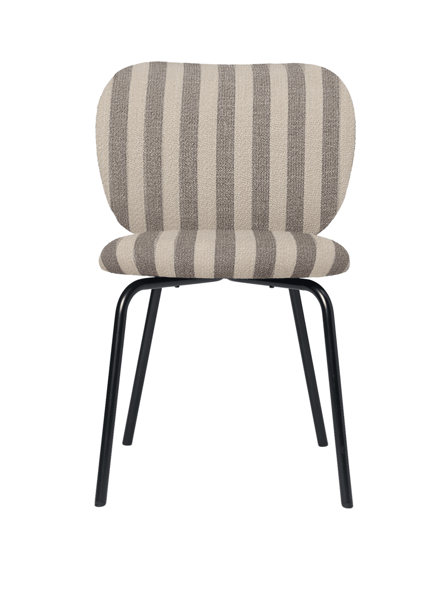 Ferm Living Rico Chair - Black - Louisiana - Sand/Off-White