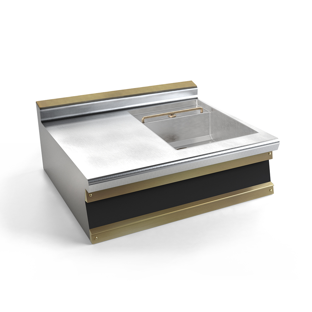 RESTART Раковина с верхней частью 40см слева | Officine Gullo